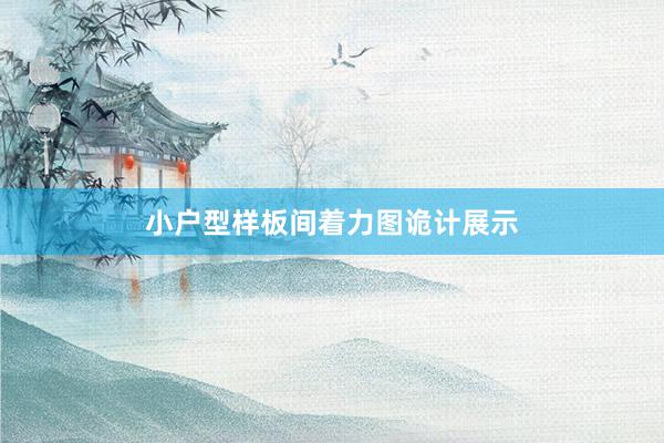 小户型样板间着力图诡计展示
