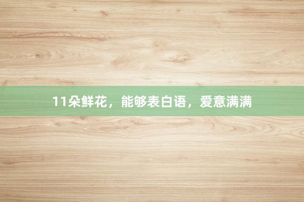 11朵鲜花，能够表白语，爱意满满